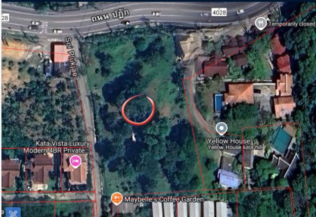 SALEขายที่ดินภูเก็ตหน้าติดถนนปฎักใกล้ทะเลกะตะ-กะรนเนื้อที่3.5ไร่ขาย35ล้านต่อไร่