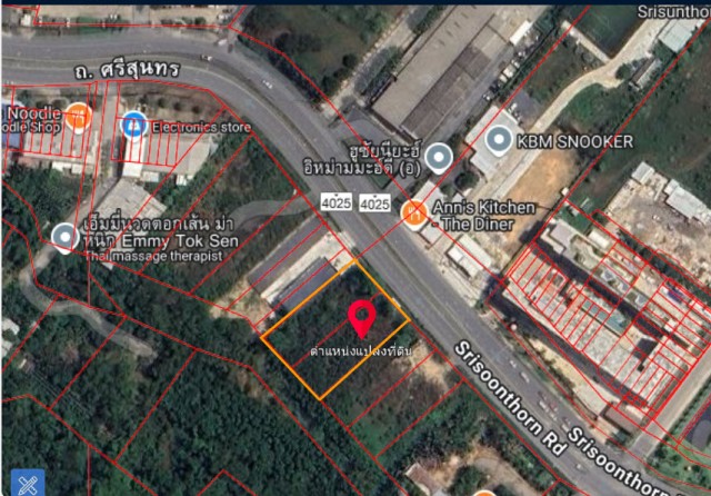 SALEขายที่ดินถลางทำเลดี พิกัดติดถนนศรีสุนทร เนื้อที่ 1 ไร่เศษ ขายเหมา 38 ล้าน