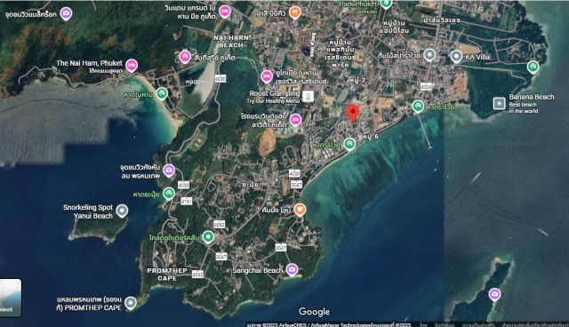 SALE ขายที่ดินใกล้ทะเลหาดราไวย์ ห่างทะเล180ม.เนื้อที่1.5 ไร่เศษขาย 36 ล้านต่อไร่