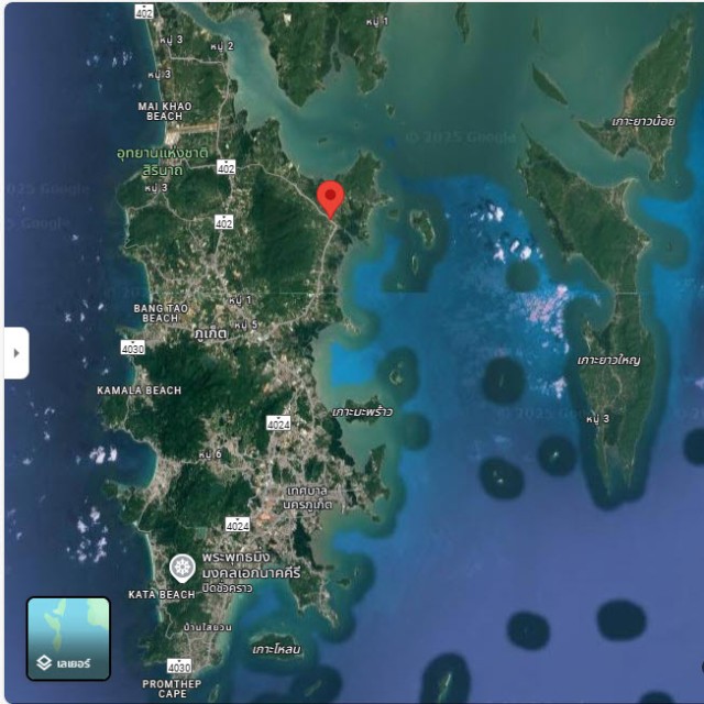 SALEขายที่ดินถลางหน้าติดถนนป่าคลอกกว้าง 100 เมตร เนื้อที่ 4 ไร่ ขาย 9 ล้านต่อไร่