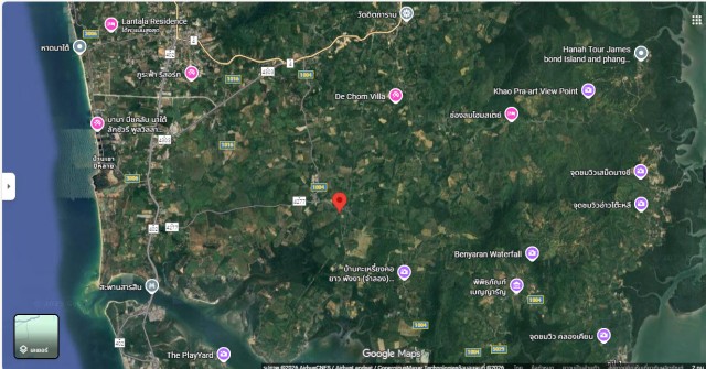 SALEขายที่ดินหล่อยูง ตะกั่วทุง พังงา ติดถนนทางหลวงเนื้อที่ 1 ไร่เศษ ขาย2.2ล้าน