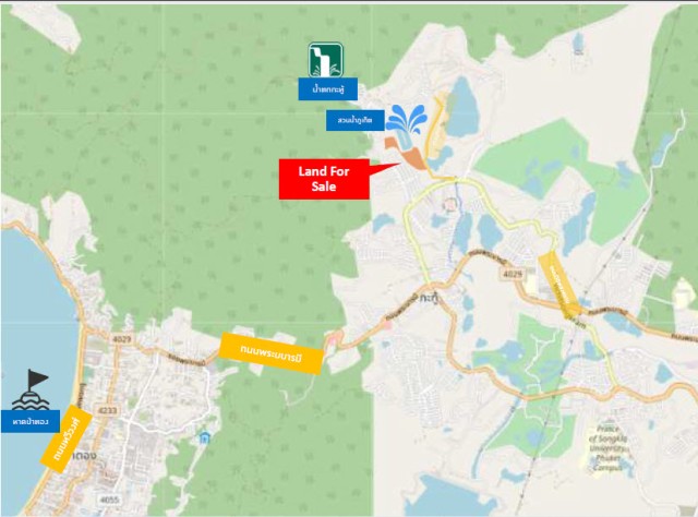 SALEขายที่ดินกะทู้ใกล้ถนนวิชิตสงคราม เนื้อที่ 39.5 ไร่ขายเหมา 331.45 ล้าน
