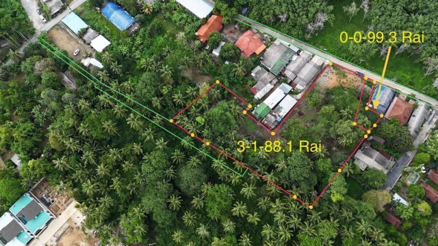 SALEขายที่ดิน พิกัด พรุจำปา ต.เทพกระษัตรี เนื้อที่ 3 ไร่เศษ ขาย 9 ล้านต่อไร่