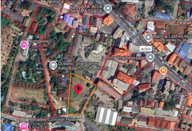 ขายที่ดินโซนกะตะห่างทะเล 900 ม.ในซอยปฎัก 3 เนื้อที่ 1 ไร่ 2 งาน ขายเหมา 25 ล้าน