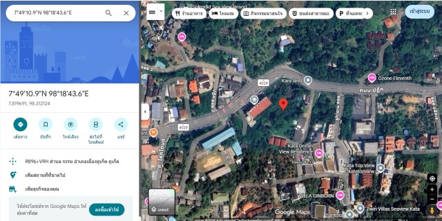 ขายที่ดินโซนกะตะติดถนนปฎัก 100 เนื้อที่ 1 ไร่ 2 งาน 99.10 ตร.วขายเหมา 35 ล้าน