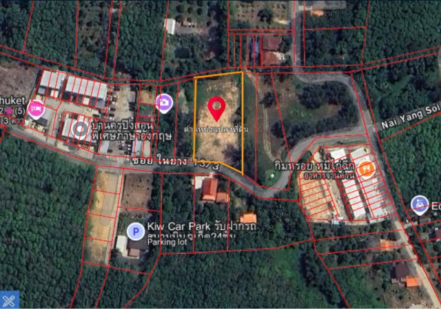 SALEขายที่ดินถลางใกล้สนามบินภูเก็ตในซ.ในยาง13-3 เนื้อที่ 1.5 ไร่ ขาย 16.5 ล้าน