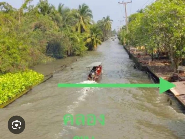 SALEขายที่ดินสวนมะพร้าวหน้าติดคลองขุนพิทักษ์ เนื้อที่ 6 ไร่เศษ ขายเหมา 12 ล้าน