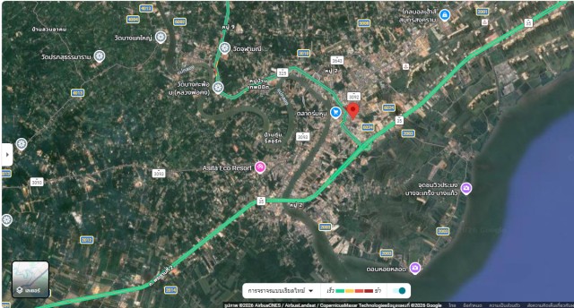 SALEขายที่ดินเมืองสมุทรสงคราม หน้าติดถนนบายพาส เนื้อที่ 1 ไร่เศษ ขายเหมา 25 ล้าน